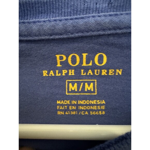 2* Polo Ralph Lauren Men's Size M Basic Tee Bundle 100% Cotton Blue & Purple - Picture 2 of 7